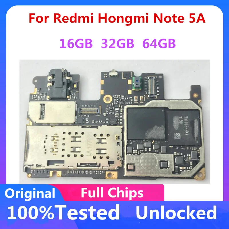 Оригинальная материнская плата для Xiaomi Redmi Hongmi Note 5A разблокированная логическая