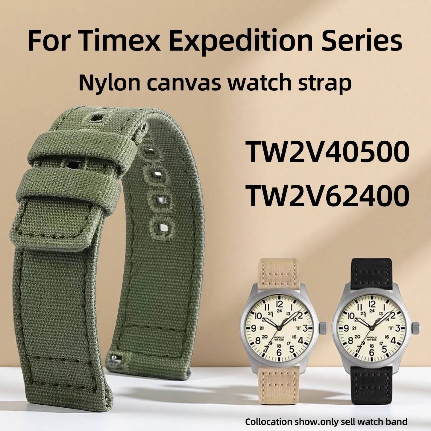 Фото Ремешок для часов Hamilton Khaki Field H70605731 H70605993 Seiko, спортивный ремешок для часов 18 мм, 20 мм, 22 мм, армейский зеленый нейлоновый холст, браслет №1