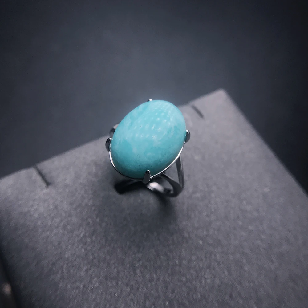 Кольца из 100% натурального амазонита стерлинговое серебро 925 пробы драгоценный