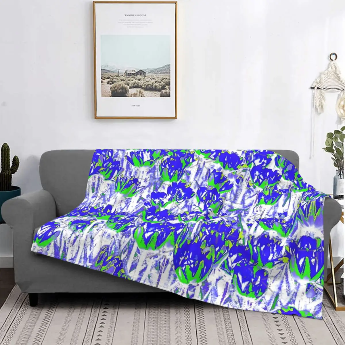 

Manta con motivos abstractos florales, colcha a cuadros para cama, sofá, manta de verano, textil de lujo para el hogar