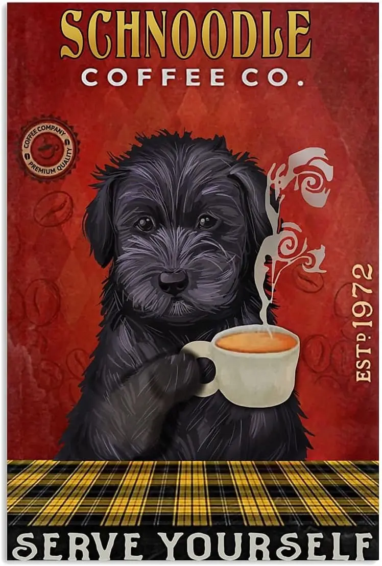 MATou Christmas Metal Coffee Company Schnoodle для баров клубов кафе пабов 8x12 дюймов настенный декор