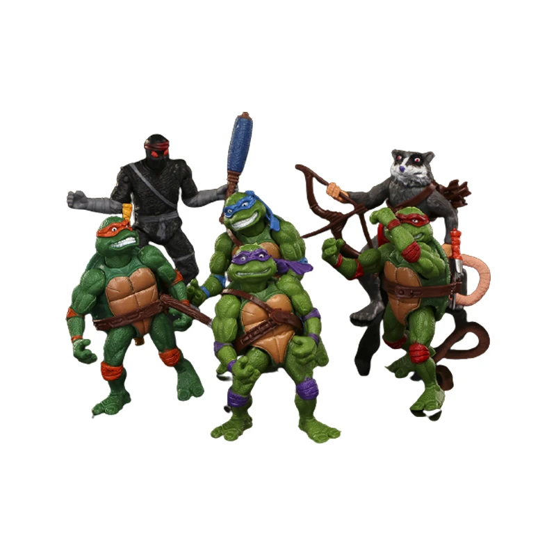 

Teenage Mutant Ninja Turtles Anime Figure Leo Raph Mike Don Cartoon Movie Peripheral Toys Set of 6 Pvc Material Send A Gifts Toy