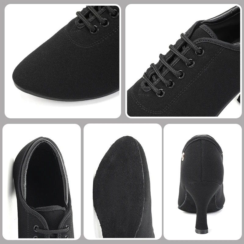 SWDZM Dance Shoes For Women Rubber Sole Black Closed Toe Modern Dance Shoes Ballroom Tango Latin Shoes For Ladies Free Shipping