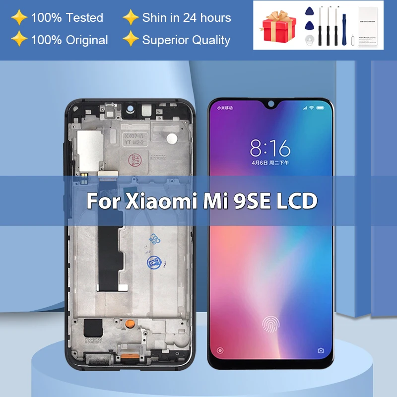 ЖК-дисплей 5,97 дюйма для Xiaomi 9 SE, сенсорная панель, стеклянный дигитайзер Mi 9 SE, дисплей M1903F2G в сборе с инструментами, бесплатная доставка, 1 шт.