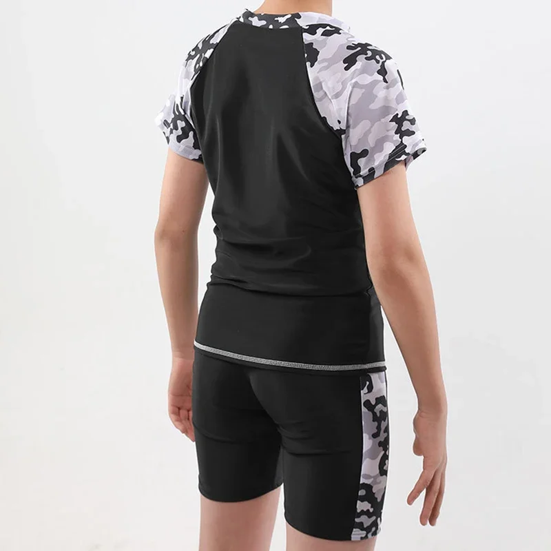 Детские спортивные Купальники для мальчиков из 2 предметов пляжная одежда