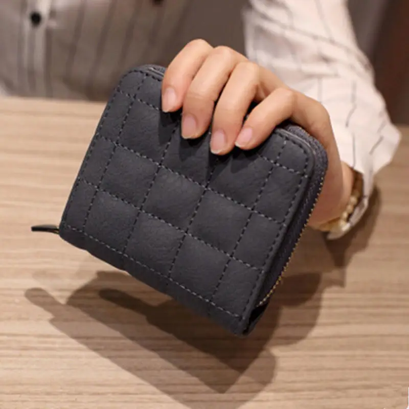 

Women Short Wallets PU Leather Female Purses Card Holder Wallet Fashion Woman Small Zipper Wallet With Coin Purse