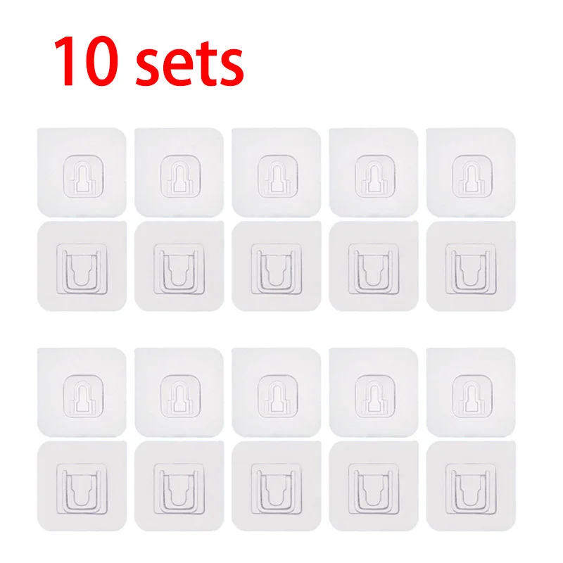 

Прозрачные настенные крючки из полипропилена 2/5/10 шт