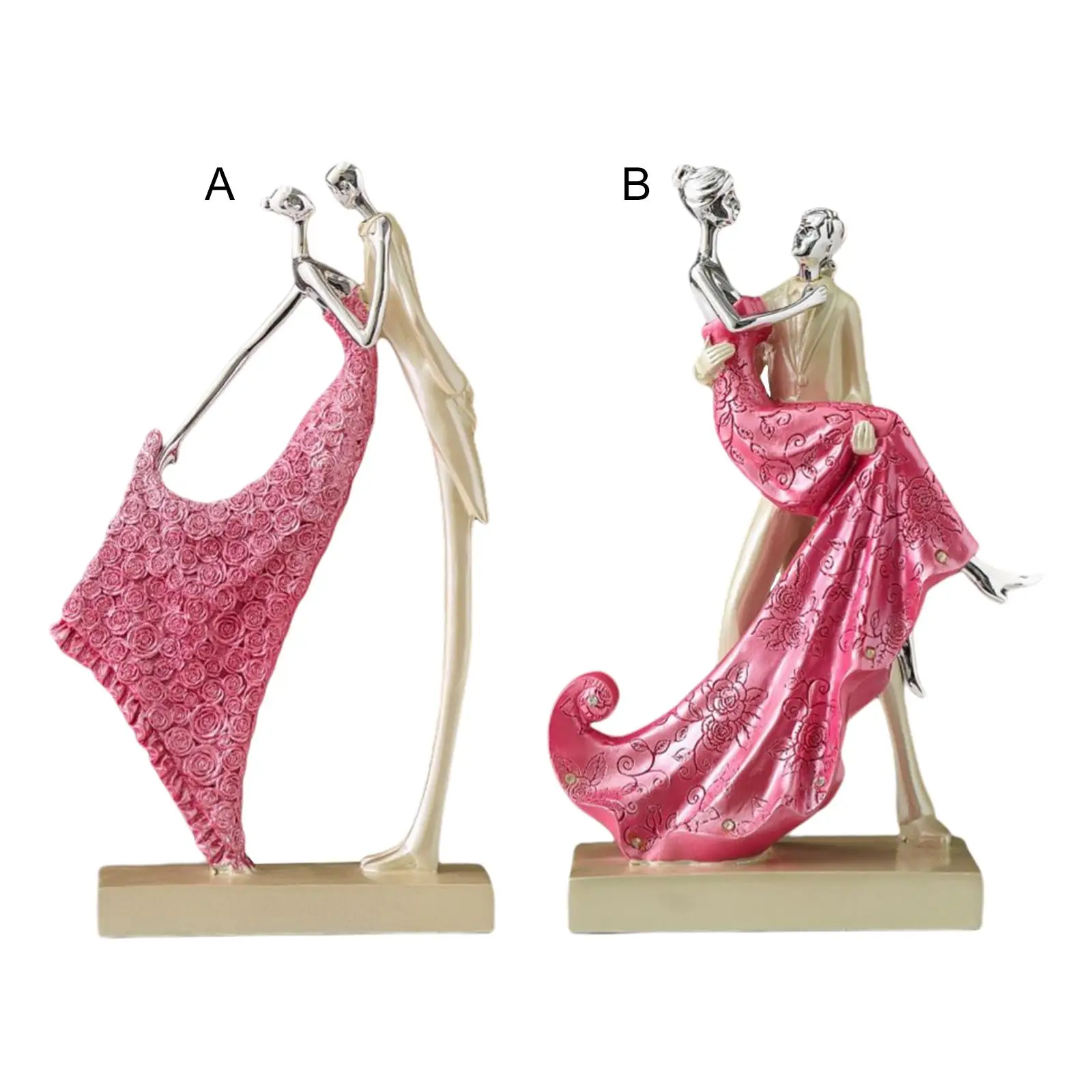 

Modern Couple Dancing Figure Statue Lover Figurines for Bookshelf Decoration
