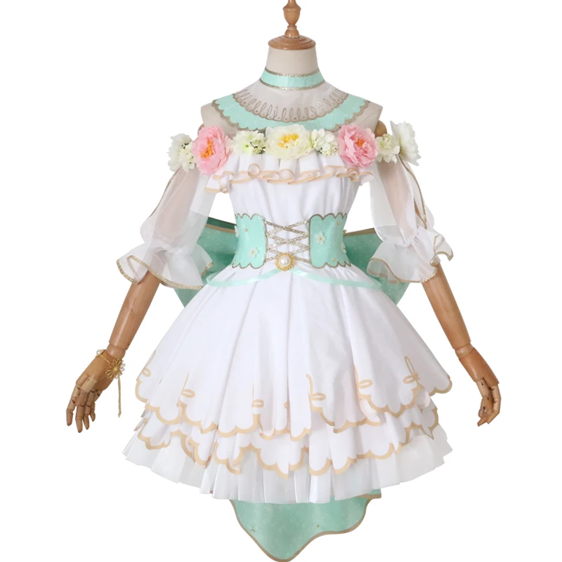 COS-KiKi аниме Lovelive! Великолепное платье для косплея Hanayo Rin Maki Aqours