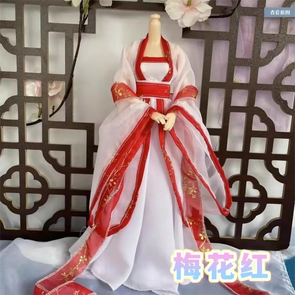 

customize Long Dress 1/6 Female Chinese Ancient Hanfu Dress for 12inch Action Figure Middle Chest/ Large Chest Model