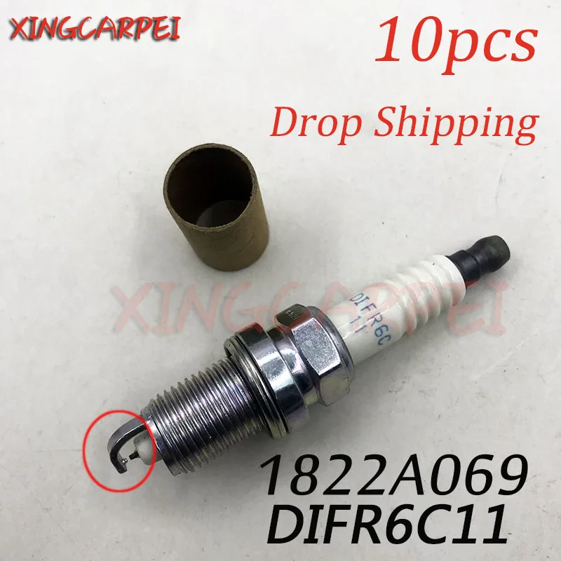 10 шт. 1822A069 DIFR6C11 двойная иридиевая Свеча зажигания для 11-14 Mitsubishi RVR 2.0L L4 комплект