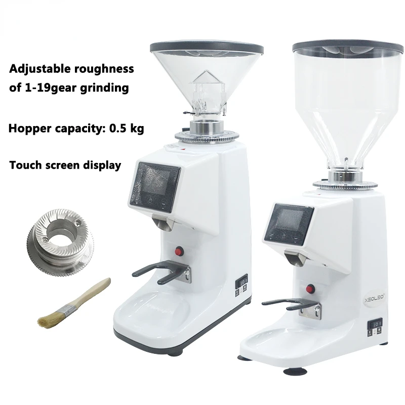 

Electric coffee grinder 200W Flat grinder Titanium burr Aluminum alloy grinder Digital screen with timing Quantitative