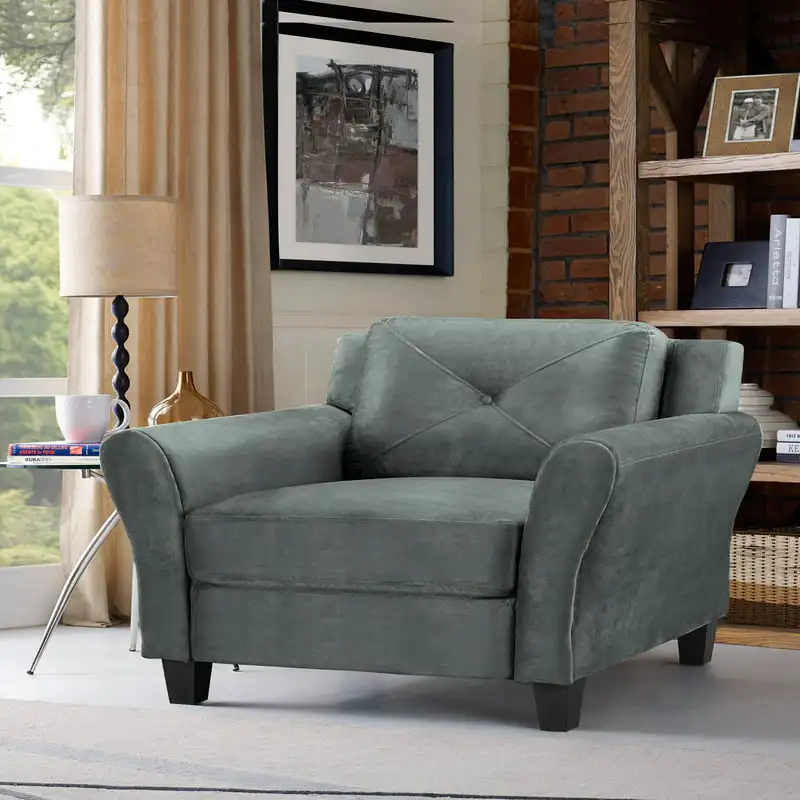 

Taryn Club Chair, Dark Gray Fabric