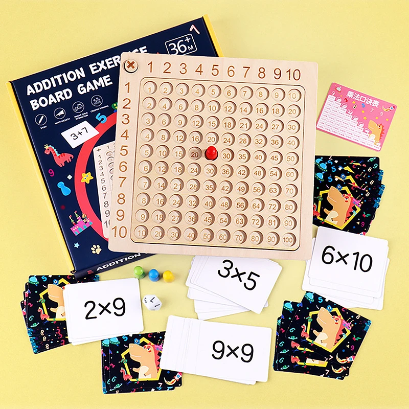 

Montessori Multiplication Wooden Board Game Kids Learning Educational Toys 99 Multiplication Table Math Addition Teaching Aids