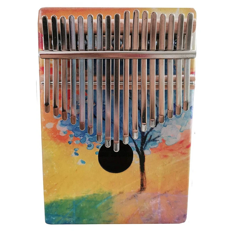 

Kalimba 17 Keys Thumb Piano With Study Instruction And Tune Hammer Wood Hand Finger Piano Mbira Gifts For Kids Adult Beginners (