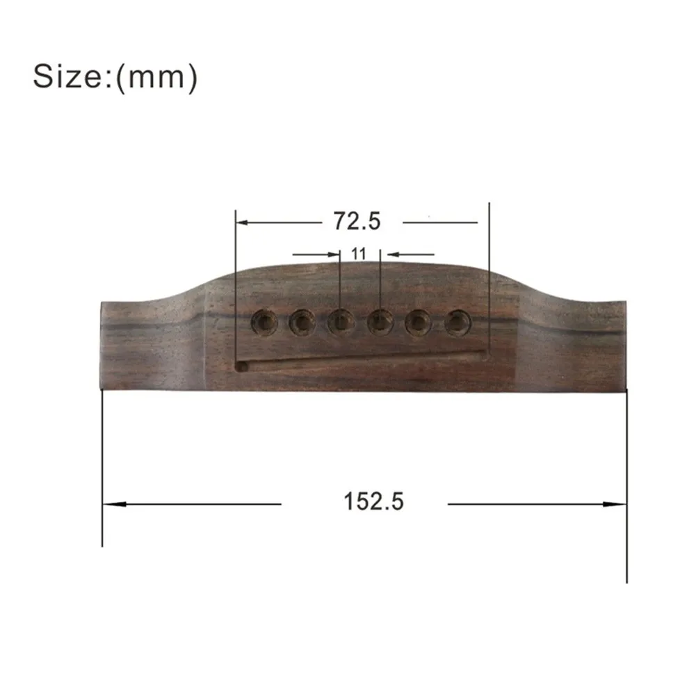 

6 String Guitar Rosewood Bridge Saddle For Martin Style Acoustic Guitar Accessories Acoustic Guitar Bridge