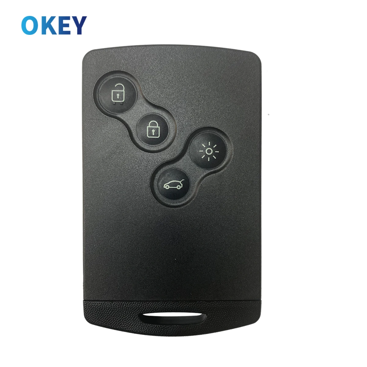 Okey – coque de clé télécommande intelligente à 4 boutons  pour Renault Megane Laguna Koleos Fluence