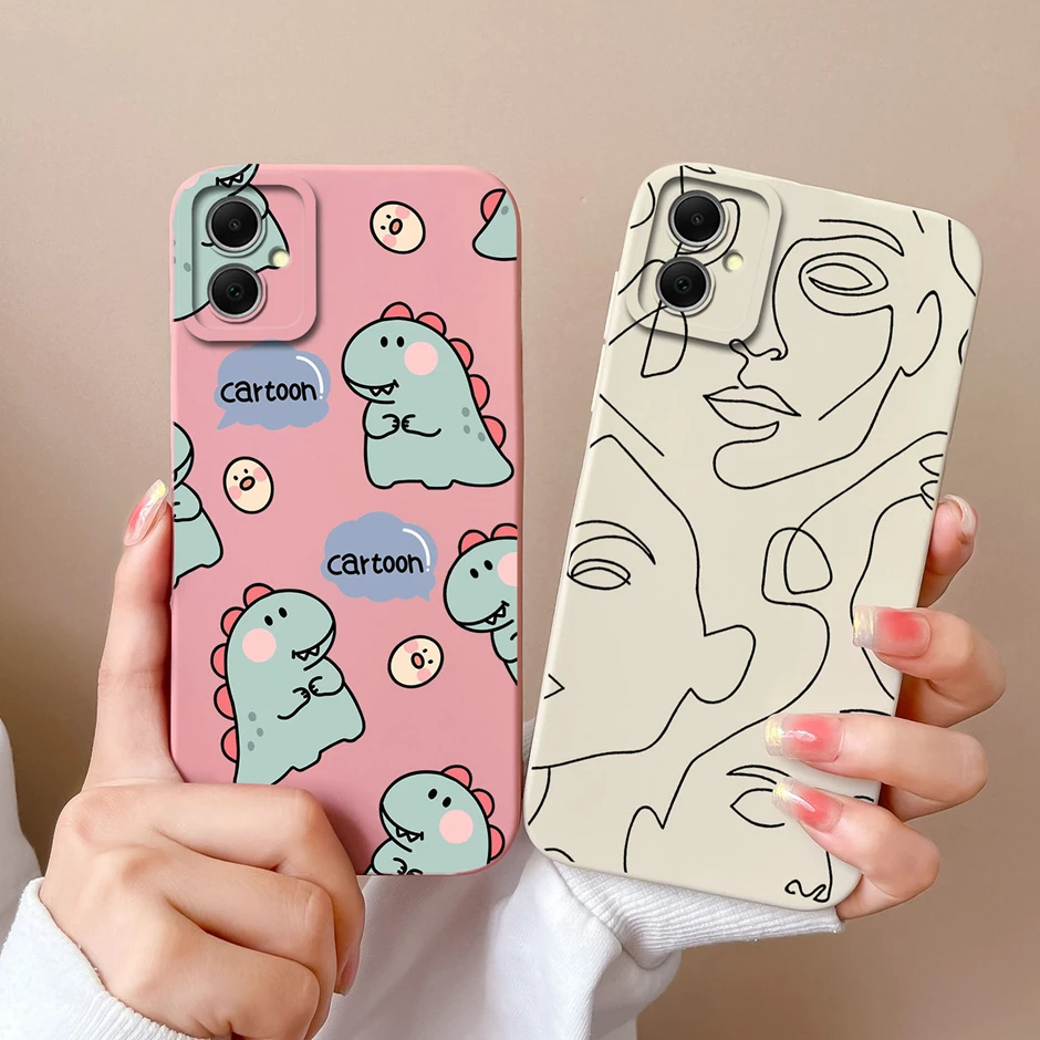 Чехол для Samsung Galaxy A05 A 05 противоударный чехол из жидкого силикона в мультяшном