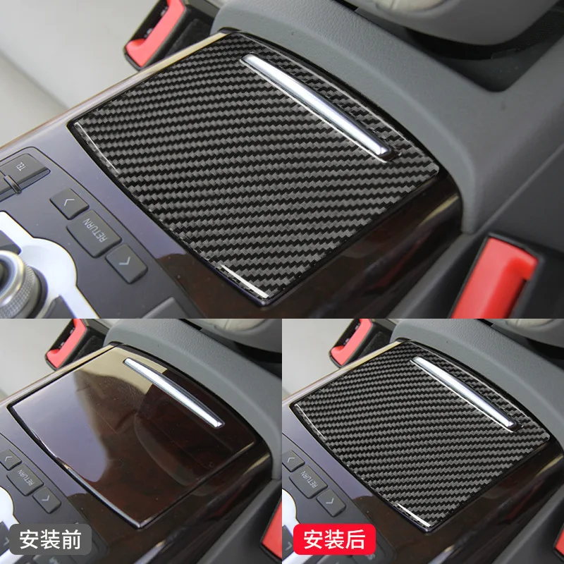 

For Audi A6L C5 2005-2011 Real Carbon Fiber Other Interior Accessories Storage Box Frame Trim Stickers Car Stylying