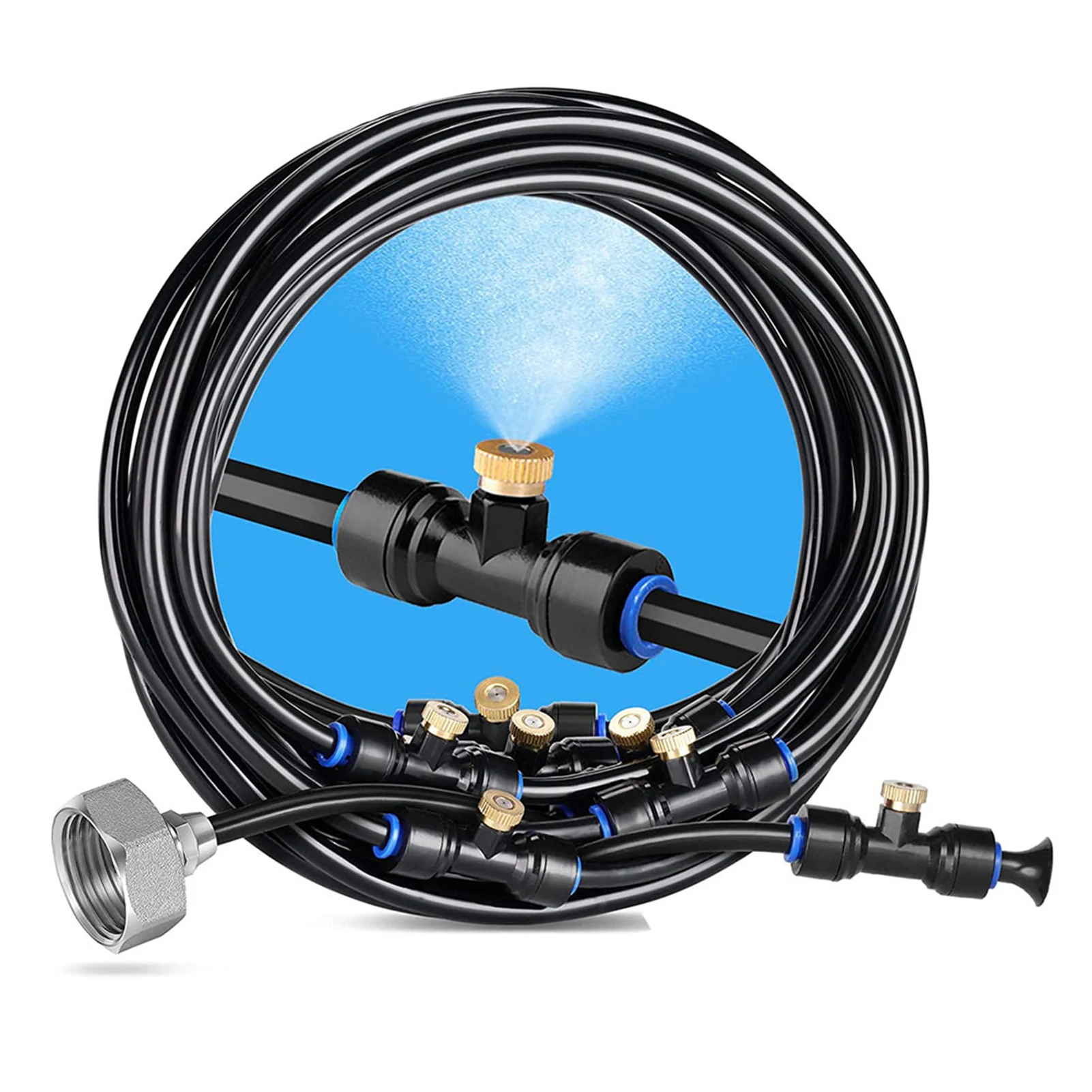 

Water Mister Outdoor Misting System For Cooling Water Mister Hose DIY Kit For Garden Umbrella Deck Canopy Pool Backyard Porch
