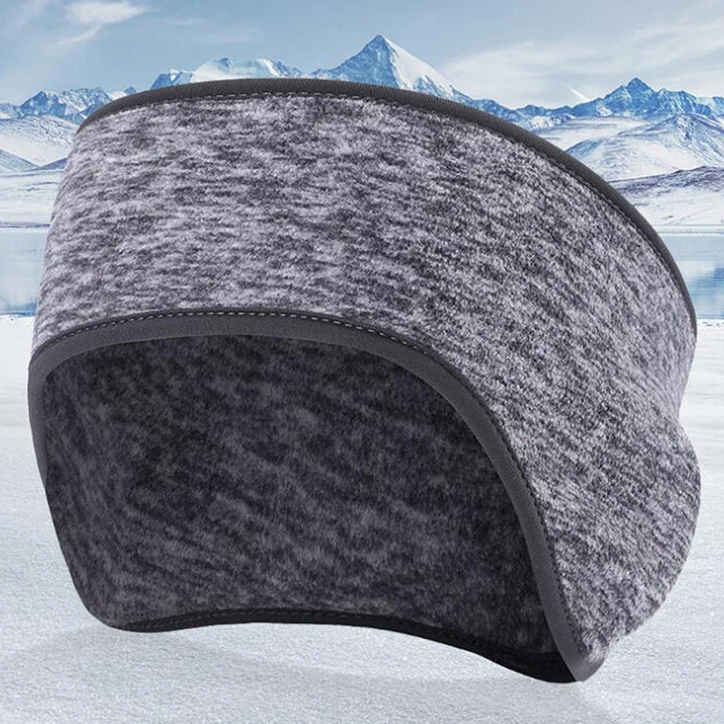 

Winter Windproof Hairband Elastic Fitness Yoga Women Headband Plush Warm Outdoor Men Earmuff Hair Accessories