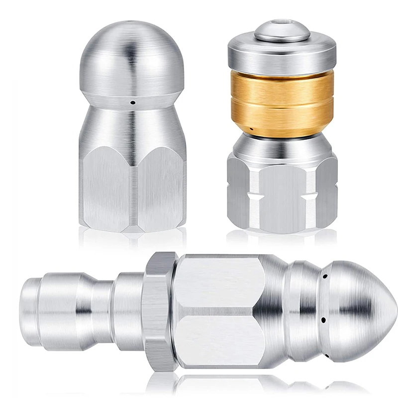 

ROUE Насадки для шланга высокого давления, 1/4 быстросъем дюйма форсунки омывателя промывка форсунок трос для чистки труб распылитель для воды прочистка канализации прочистка засоров труб