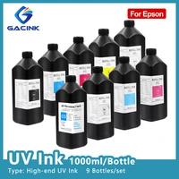 1000ml9 high end uv ink hardsoft uv led curable ink for epson dx5 dx7 xp600 tx800 printhead uv flatbed printer 1set 9 bottles