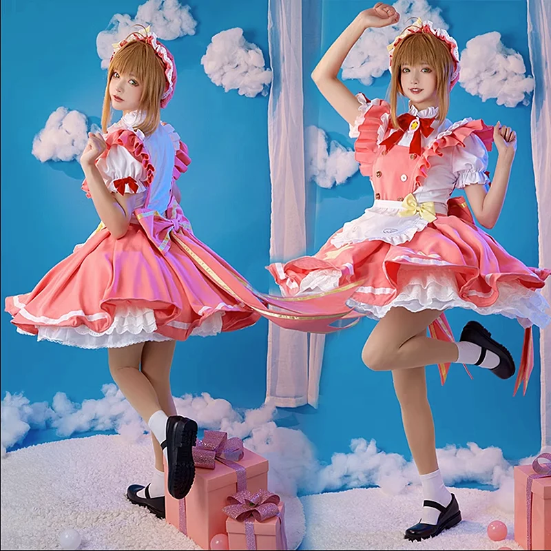 Аниме карточка Captor Роза КИНОМОТО Сакура косплей костюмы женские