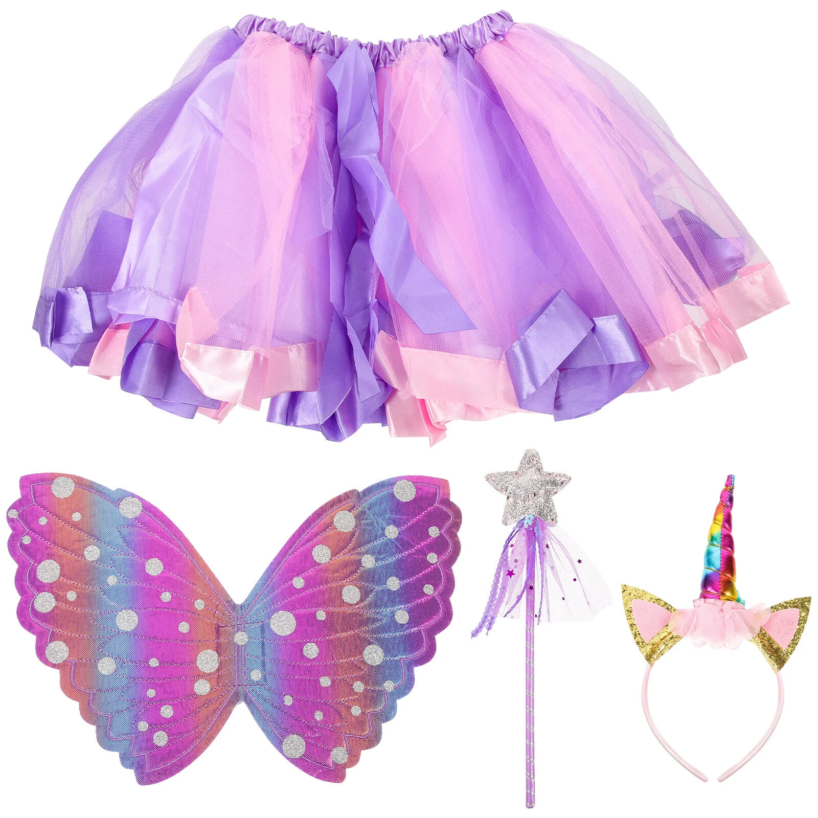 

Stage Performance Costume Clothes Teen Girls Set Fairies Party Supplies Butterflies Fairy Wing Makeup Sets
