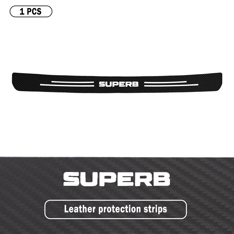 

Защитная наклейка на задний багажник автомобиля, защита от царапин, кожаная наклейка для Skoda Superb 3 Estate 3V3 3V5 3T5 2, аксессуары