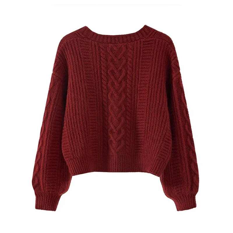 Xingqing Винтажный кардиган-свитер красный