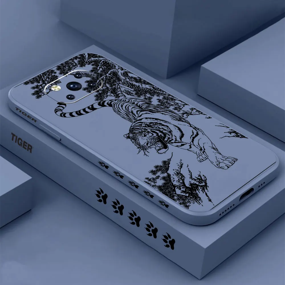 

Black Ink And Wash Tiger Phone Case For Xiaomi Mi Poco M4 M3 X3 X2 F3 GT CC9 CC9E 8 6X 9 A3 A2 Mix X4 X3 X2 X2S Pro Lite Cover