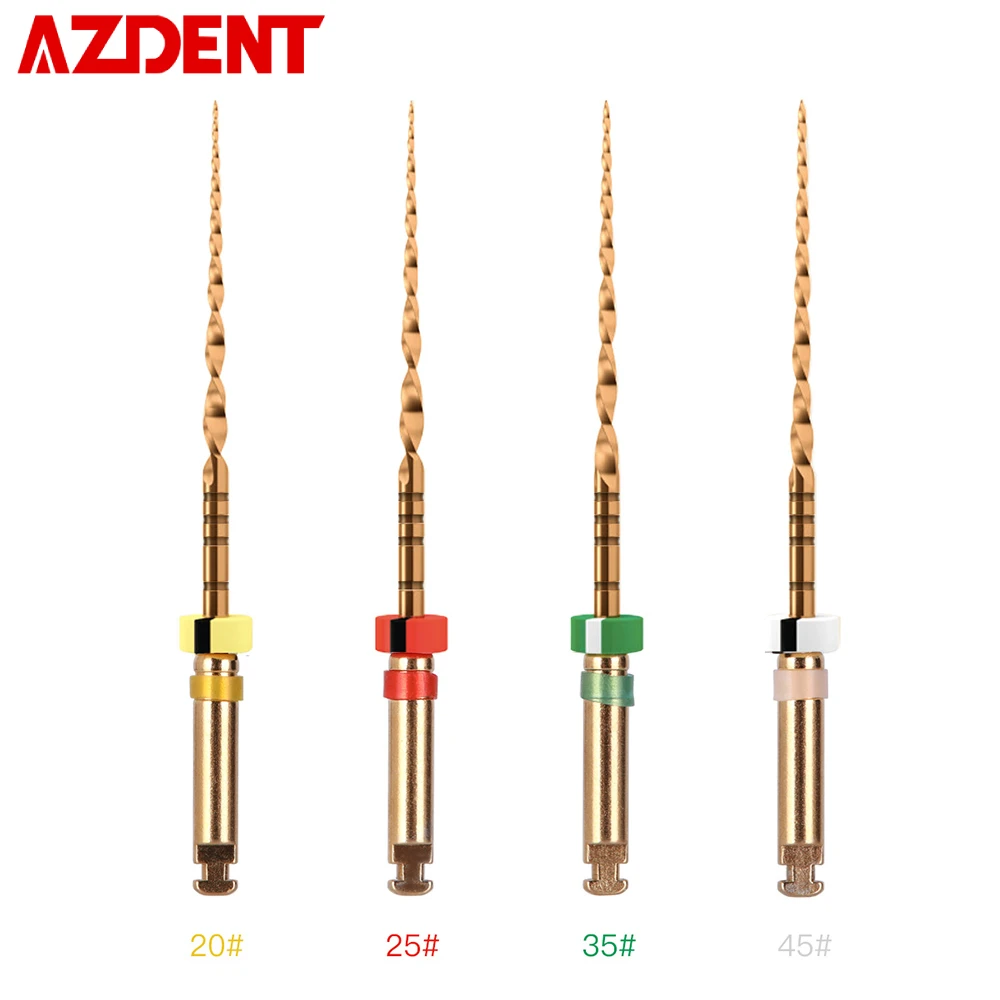 

AZDENT 4Pcs/Box Dental Reciprocating Endodontic Root Canal Niti File 25mm Engine Use Rotary Endo Files Dentistry Accessories
