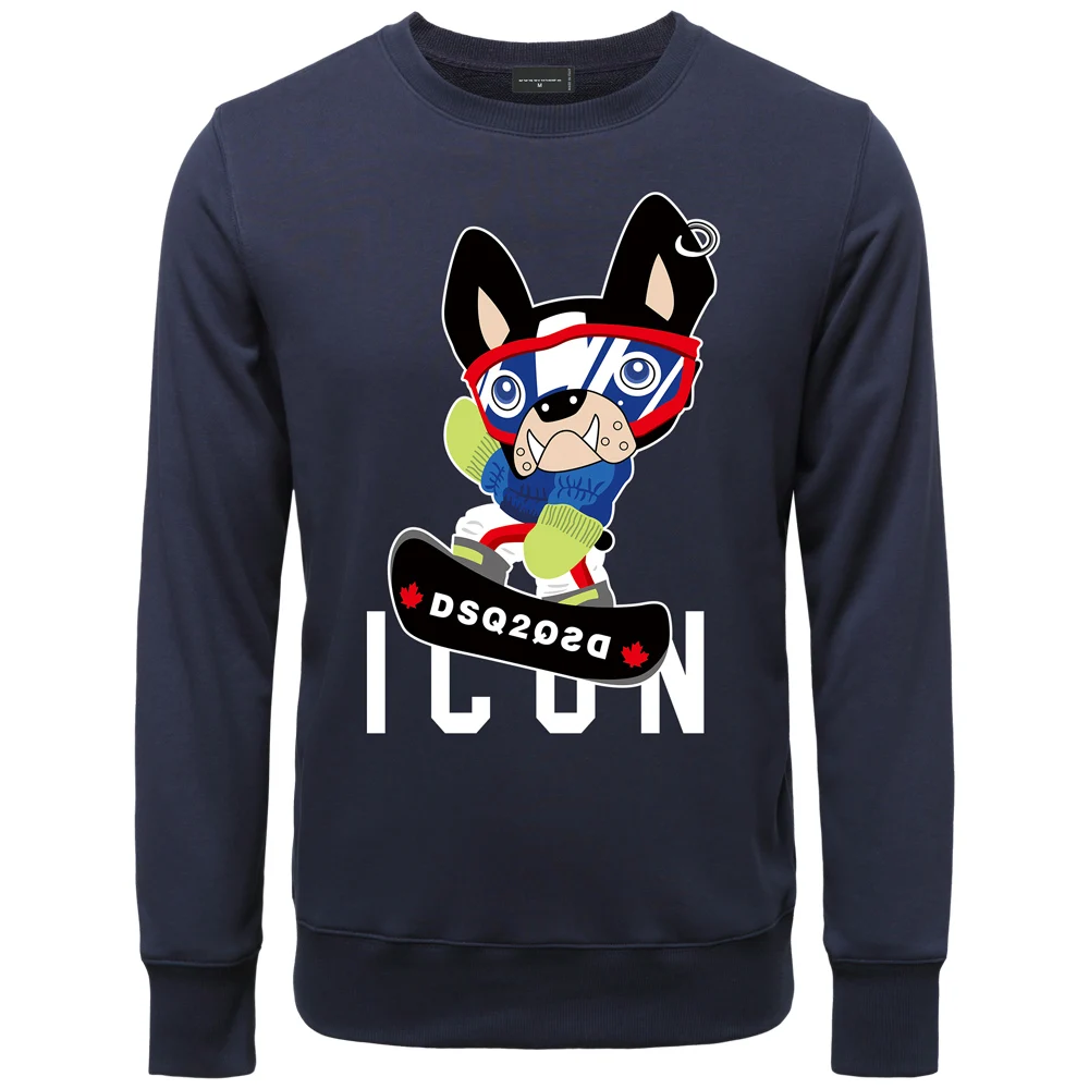 Мужская осенне-зимняя хлопковая толстовка бренда DSQ2 мужской повседневный