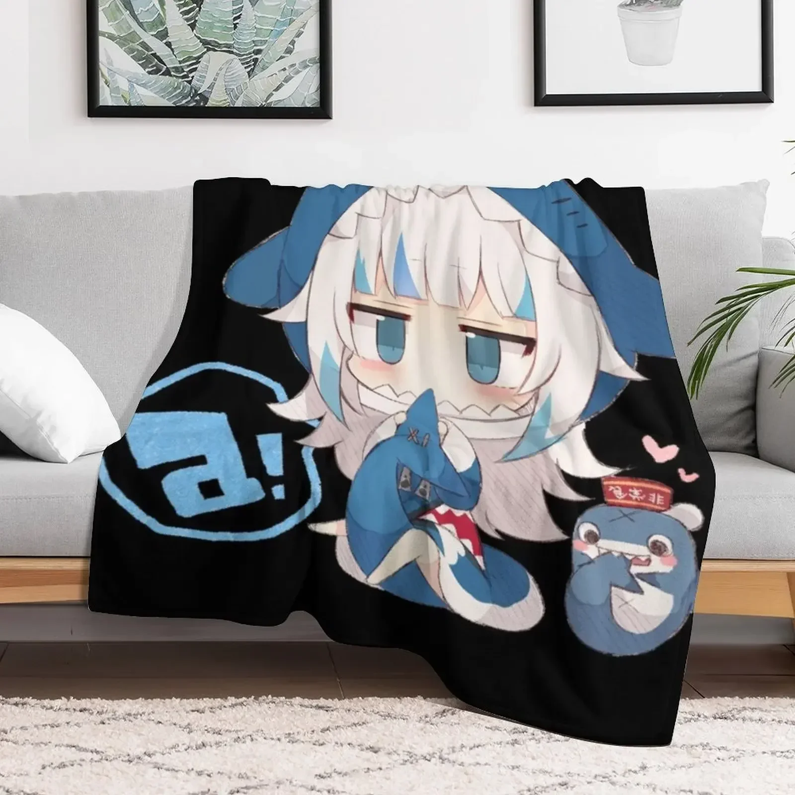 Одеяло Gawr Gura для малышей персонализированные подарочные одеяла