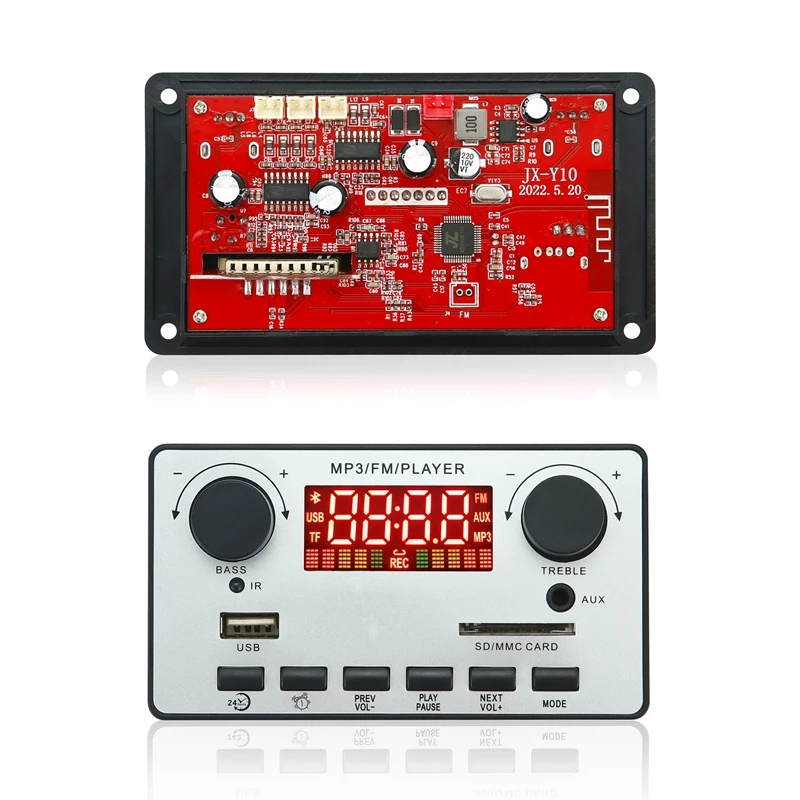 

2x40 Вт 80 Вт усилитель бас MP3-плеер декодер панель Bluetooth-Compatible5.0 автомобильный FM-радиомодуль с поддержкой FM TF USB AUX