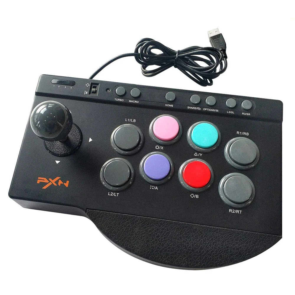 

PXN 0082 USB Wired Game Joystick Arcade Console Rocker Fighting Controller Gaming Joystick for PS3/PS4/Xbox/Switch/PC/Android TV