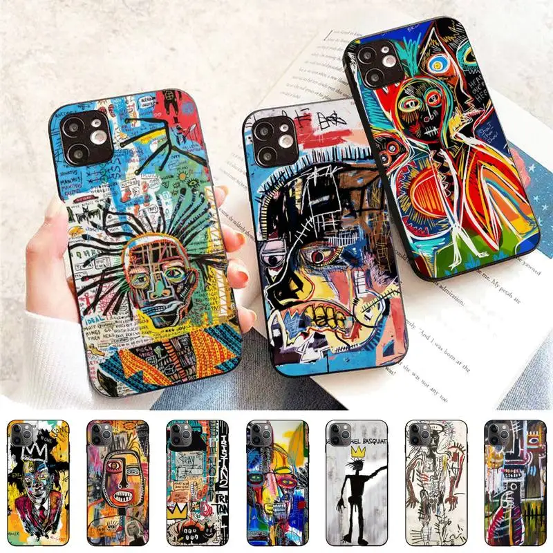 

Jean Michel Basquiat Art Graffiti Phone Case for iPhone 11 12 13 Mini Pro Max 8 7 6 6S Plus X 5 SE 2020 XR XS Funda Case