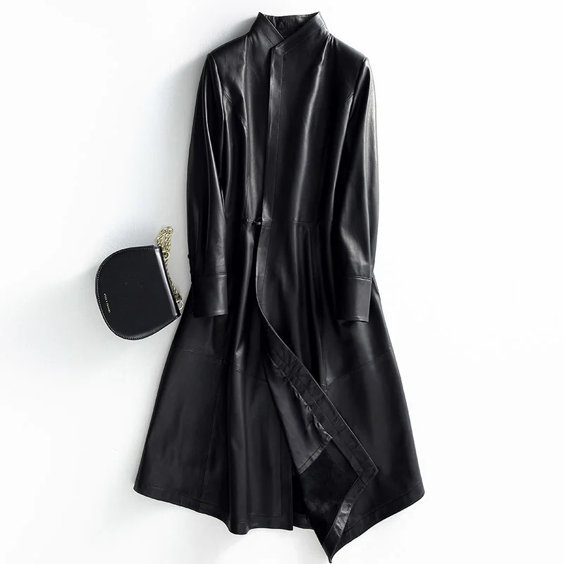 

2023Leather jacket,Genuine Leather Jacket Autumn Winter Coat Women Clothes Korean Vintage 100% Real Sheepskin Coat Black Windbre