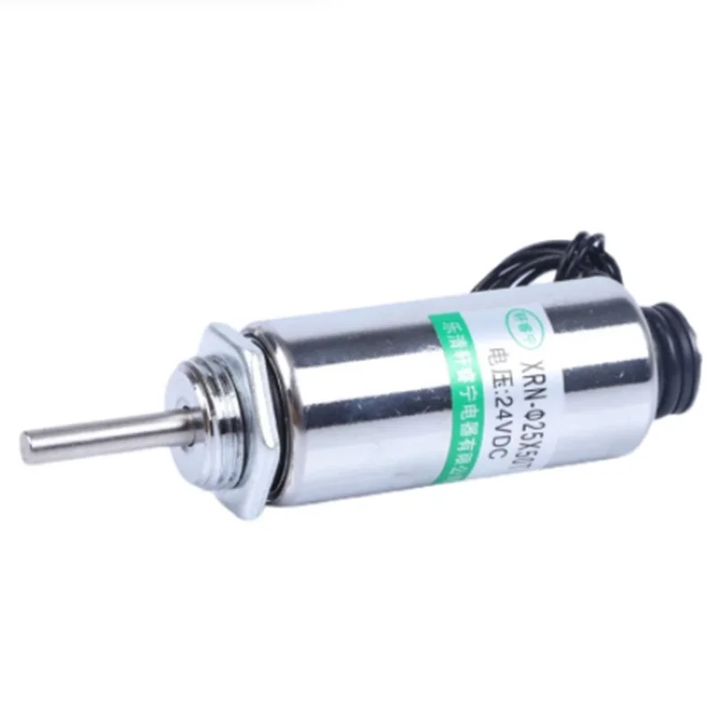 

XRN-25x50T 12V 24V 19W Push Type 2-Leads DC Electric Solenoid Electromagnet 2.5N 250g/10mm