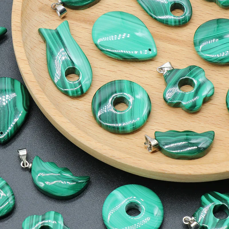 

Прямая поставка, 1 шт., много видов натурального малахитного камня, лунное ожерельлье, подвесное малахит, изготовление камней и кристаллов