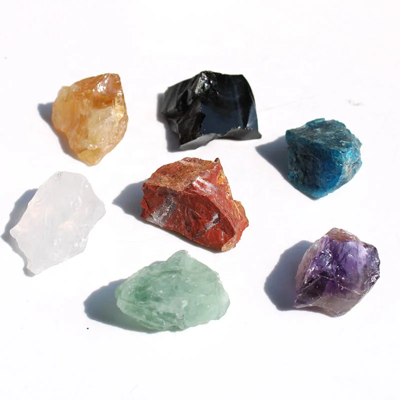

Оптовая продажа, натуральный драгоценный камень, чакры, необработанный минеральный кристалл, семь чакр, набор для путешествий, подарок