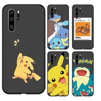 pikachu pok%c3%a9mon phone cases for huawei honor p20 p20 lite p20 pro p30 lite huawei honor p30 p30 pro carcasa back cover coque