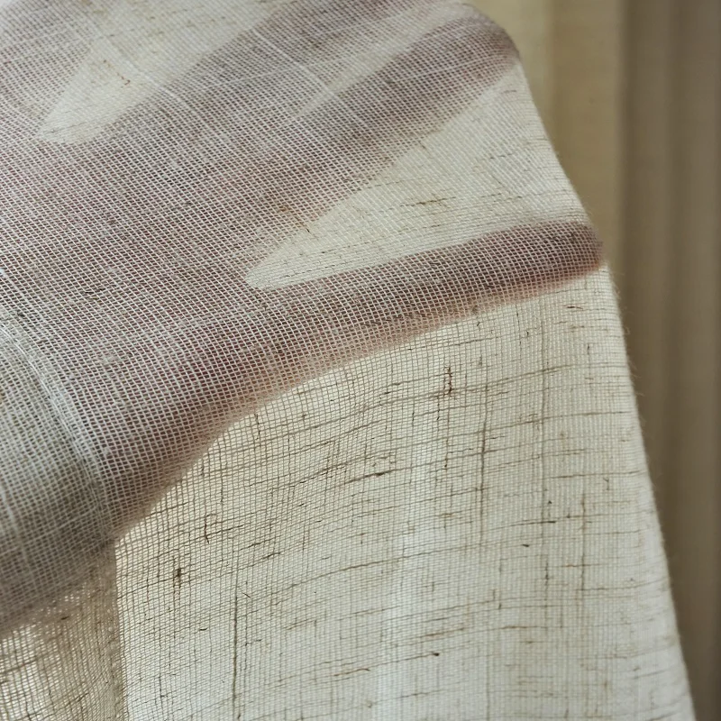 Японские льняные цветные прозрачные шторы для гостиной полузатемненные кухни