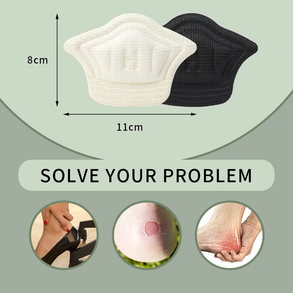 6pcs Insoles Patch Heel Pads For Sport Shoes Adjustable Size Antiwear Feet Pad Cushion Insert Insole Heel Protector Back Sticker
