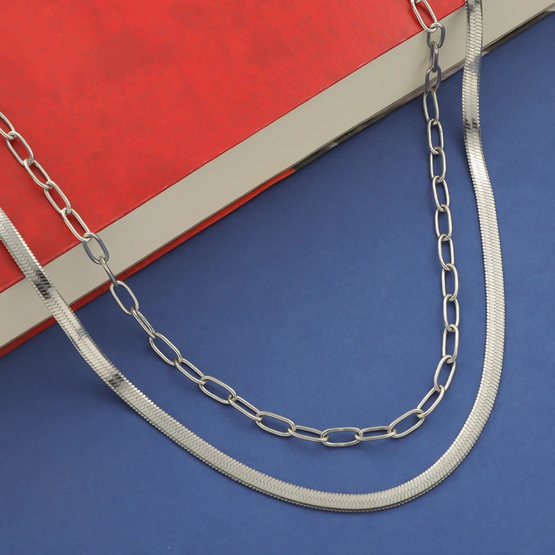 Rumnvnty 1 шт. цепочка из нержавеющей стали с лезвием ожерелья для женщин панк змея