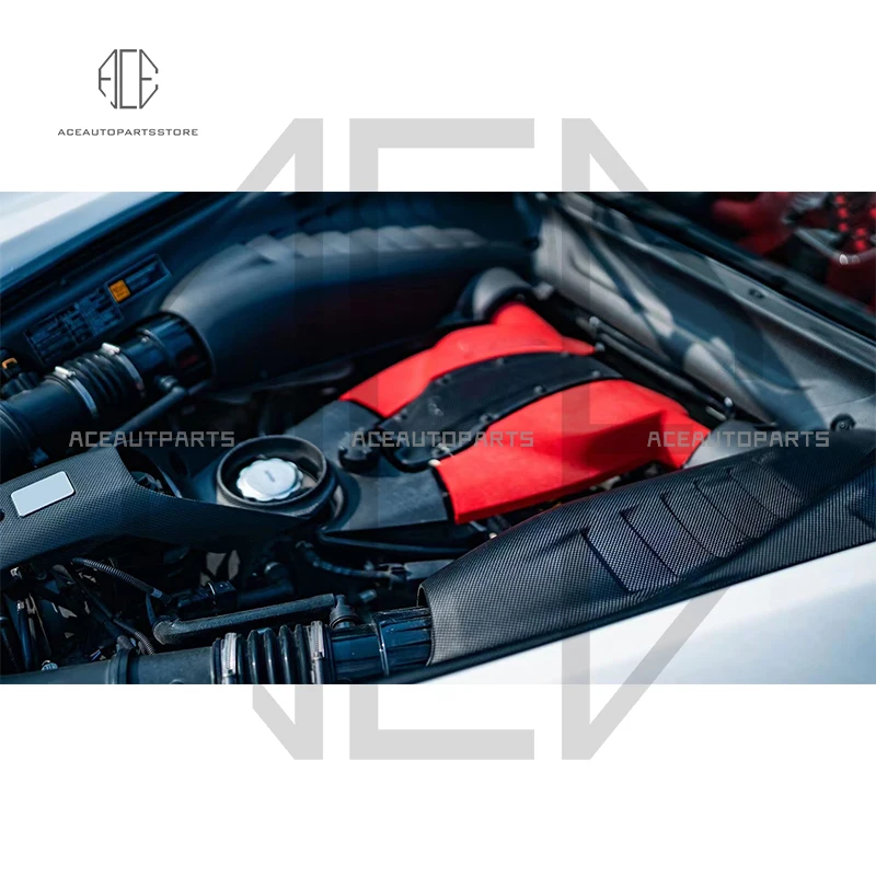 Фото Высококачественная панель-крышка моторного отсека из карбона в стиле OEM для Ferrari F8 №3