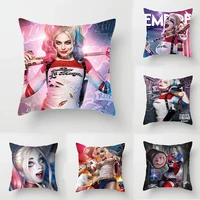 dc suicide squad anime figure harley quinn single sided digital printed peach skin pillowcase household goods birthday gifts