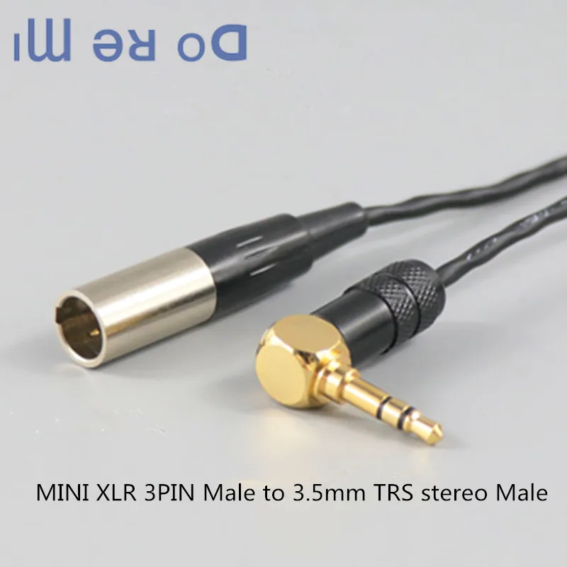 

Кабель для микрофона со штекером Mini XLR на прямой угол 3,5 мм TRS