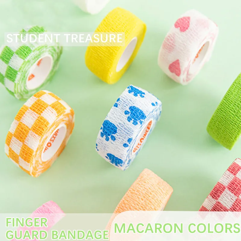 

5pcs/set Self Adhesive Elastic Finger Bandages Wrap 4.5m Students Joint Fingers Protective Guard Anti-wear Finger Callus Tapes